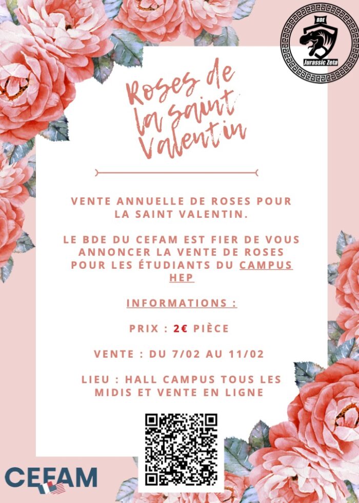 roses saint valentin CEFAM 2022